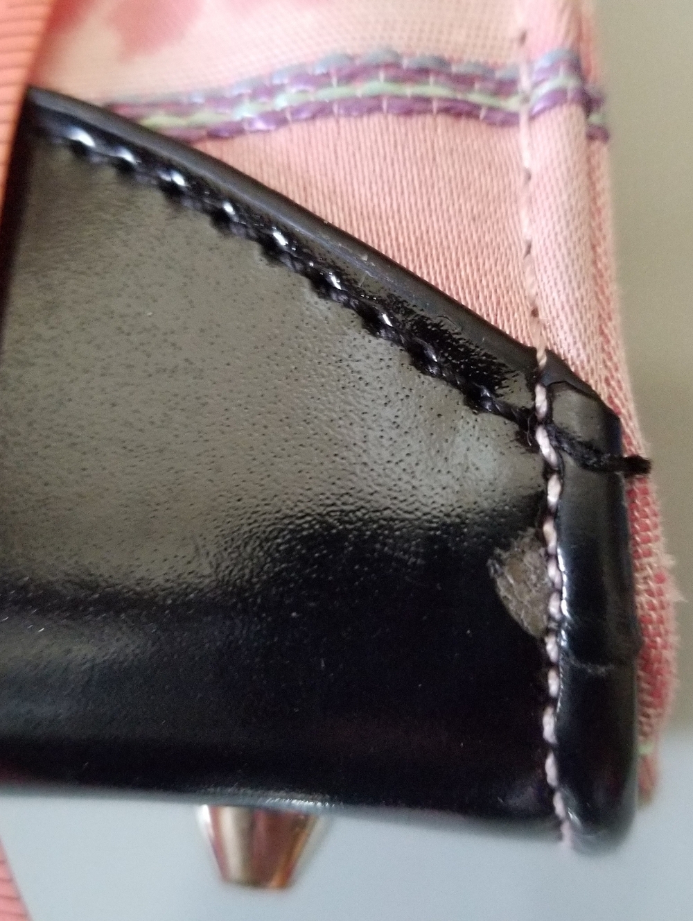 Kate Spade Vintage Y2K 90s Pink Pastel Colorful Striped Spring Summer handbag - Picture 14 of 16